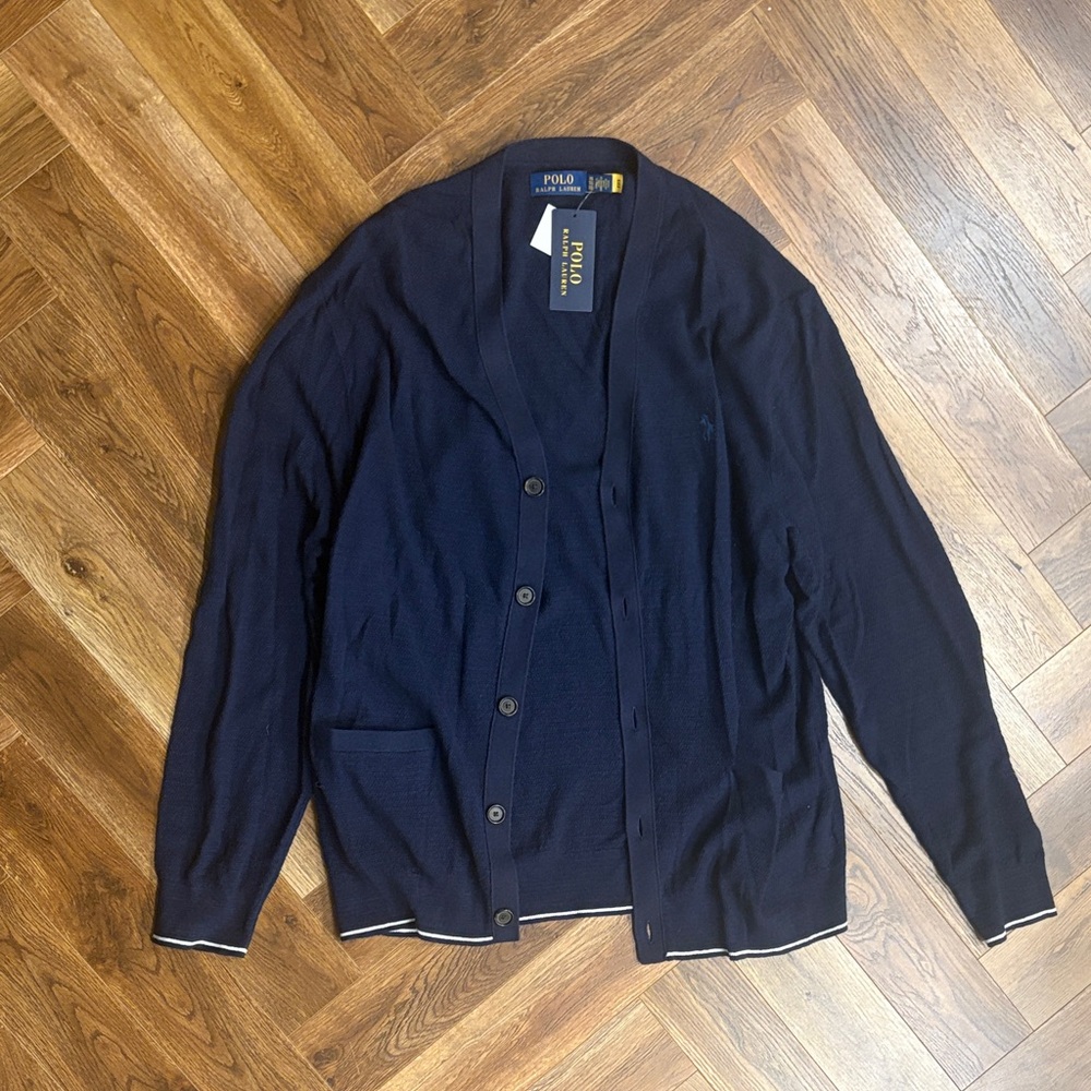 Polo by Ralph Lauren Men's Dark Blue Cardigan
